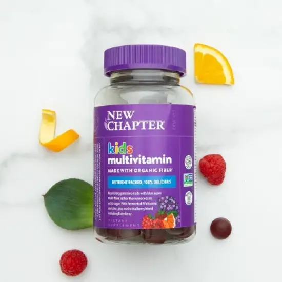 New Chapter Kids' Non-GMO and Gluten Free Multivitamin Gummies - Berry Citrus - 60ct image {1}