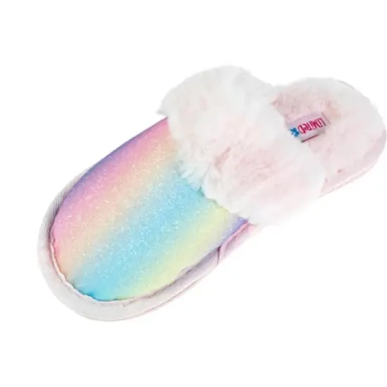 Limited Too Rainbow Sparkles Cozy Scuff Slippers For Girls image {4}