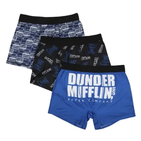 The Office Dunder Mifflin TV Sitcom Mens 3pk Boxer Briefs Underwear image {6}