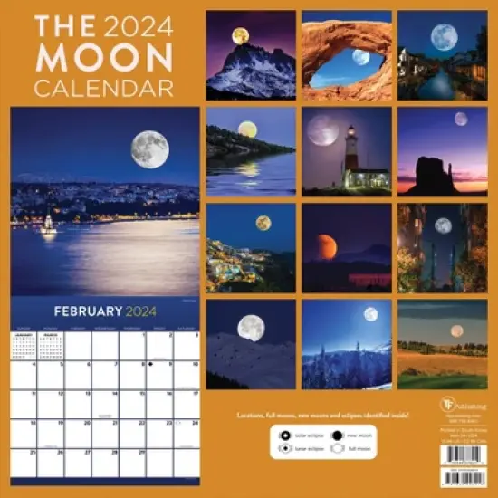 TF Publishing 2024 Wall Calendar 12"x12" Moons image {4}