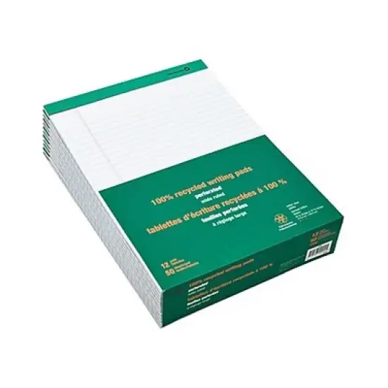 MyOfficeInnovations Notepads 8.5" x 11.75" Wide White 50 Sh./Pad 12 Pads/PK 462332 image {4}