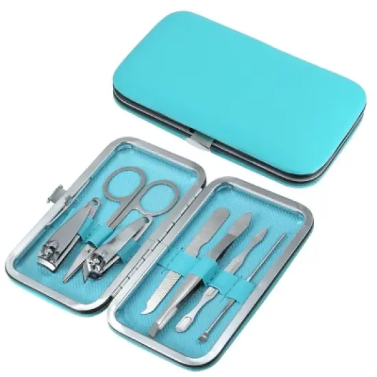 Unique Bargains Personal Care Stainless Steel Nail Clipper Cleaner Cuticle Grooming Kit Manicure Set 6 in 1 image {3}