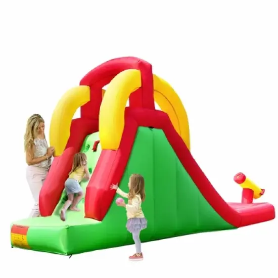 Costway Inflatable Water Slide Bounce House Bouncer Kids Jumper Climbing with  550W Blower image {9}