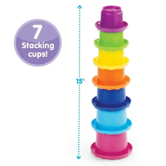 Kidoozie Stack N Nest Cups, Developmental Toy for Infants and Toddlers ages 6 -24 months image {2}