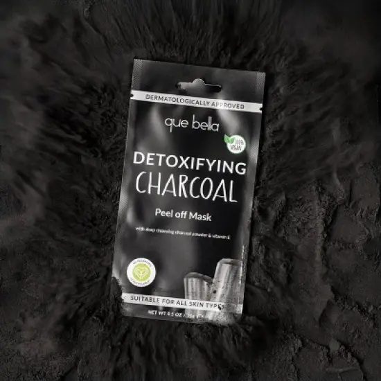 Que Bella Detoxifying Charcoal Peel off Mask - 0.5oz image {1}