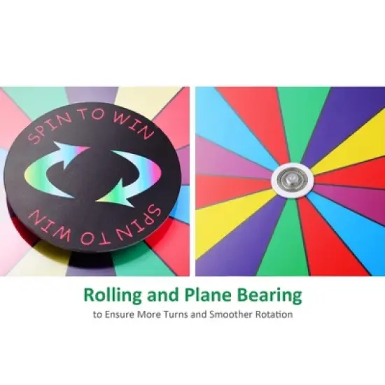 WinSpin Editable Color Prize Wheel Dry Erase Fortune Spinning Game 12"/15"/18"/24" image {7}