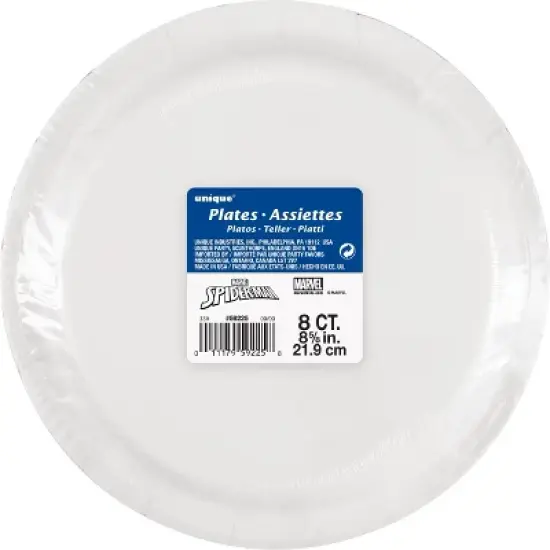 Spider-Man 9" 8ct Paper Party Dinner Plates image {2}
