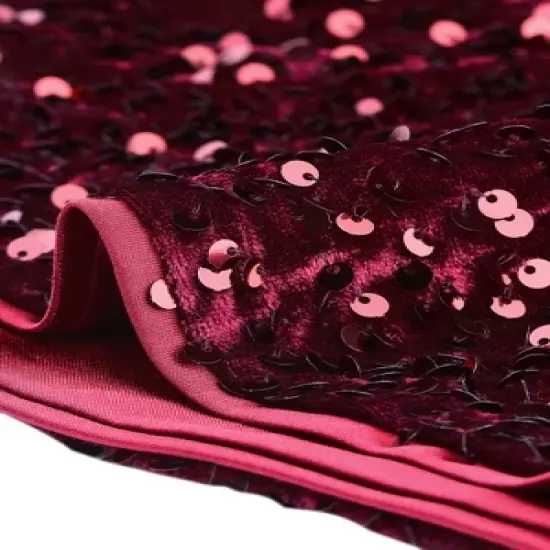 Allegra K Women's Velvet Spaghetti Strap Club Party Crop Sequined Cami Top image {3}