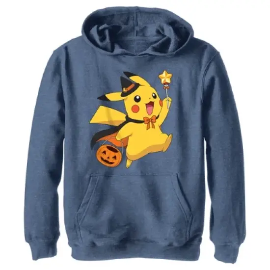 Boy's Pokemon Halloween Pikachu Wizard Pull Over Hoodie image {3}