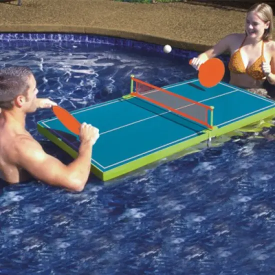Swim Central 54" Floating Ping-Pong Table Swimming Pool Game - Blue/Green image {1}