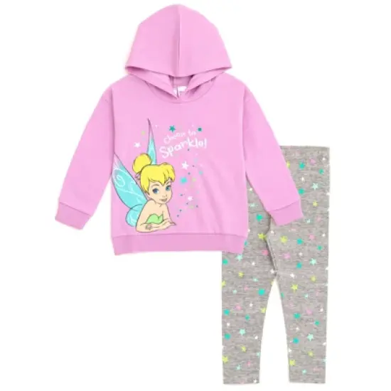 Disney Princess Mulan Rapunzel Jasmine Ariel Belle Cinderella Tiana Tinker Girls Pullover Hoodie Legging Toddler to Big Kid image {14}