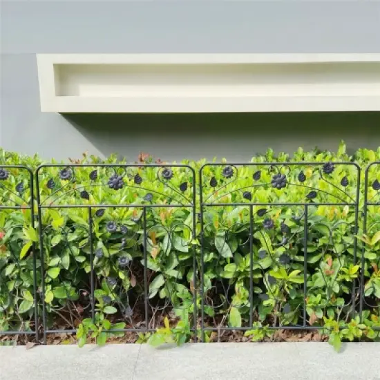 Artloge 5 Pack Heavy Duty Metal Garden Fence Border 32x 24 Inch Strong Animal Barrier Border Dog Pet Fencing for Outdoor Garden Patio Yard image {1}