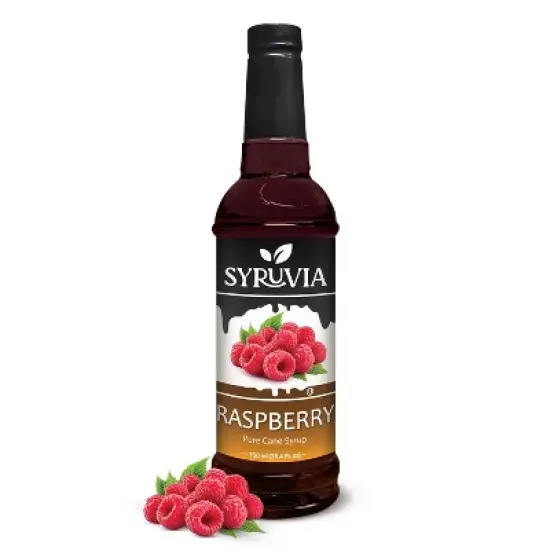 Syruvia Raspberry Syrup - 25.4 fl oz. Premium Flavoring Syrup For Coffee image {6}