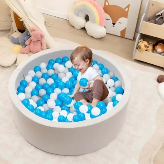 Costway 35.5" x 12" Soft Round Ball Pool for Toddlers & Baby with 200 Ocean Balls image {1}