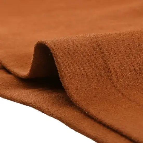 Allegra K Women's a Line High Waist Skirts Zipper Front Elastic Back Faux Suede Mini Skirt image {5}