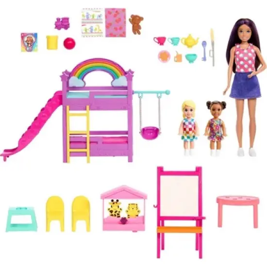 Barbie Skipper Babysitters Inc. Ultimate Daycare Playset with 3 Dolls, Furniture & 15+ Accessories image {2}