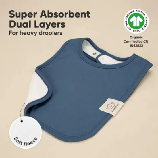 KeaBabies 8-Pack Organic Baby Bibs for Boy, Girl, Drool Bibs, Baby Bib for Girls, Boys,  Newborn Teething Bibs image {4}
