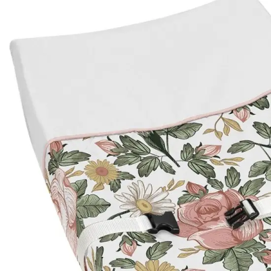 Sweet Jojo Designs Girl Changing Pad Cover Vintage Floral Collection image {2}