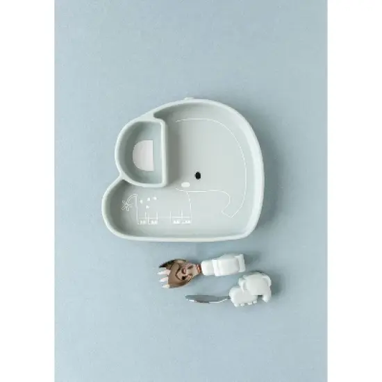 Loulou Lollipop Silicone Snack Plate - Elephant image {2}