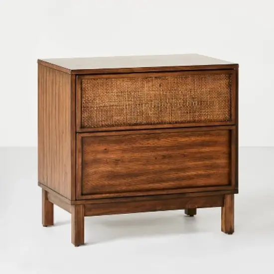 Wood & Cane Transitional Nightstand - Hearth & Hand&trade; with Magnolia image {10}