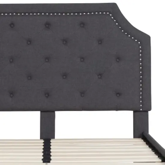 Flash Furniture Brighton Arched Tufted Upholstered Platform Bed image {7}