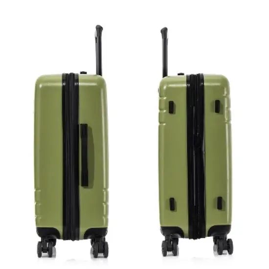 DUKAP Zahav Lightweight Hardside Medium Checked Spinner Suitcase - Green image {6}