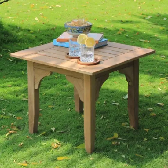Caterina Teak Patio Side Table - Cambridge Casual image {7}