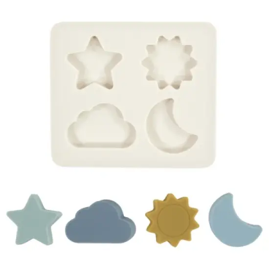 Hudson Baby Infant and Toddler Silicone Puzzle Board, Sun Moon, One Size image {1}