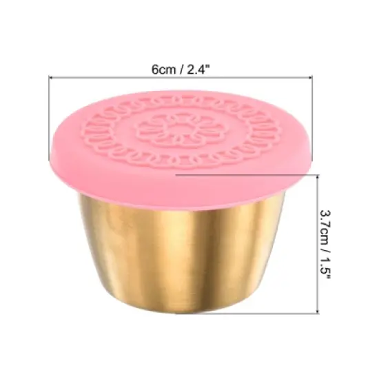 Unique Bargains Silicone Durable Leak-proof Portable Pink Food Storage Containers image {1}
