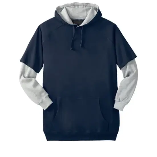 Boulder Creek by KingSize Men's Big & Tall Thermal Waffle Lined Hangdown Hoodie by image {3}