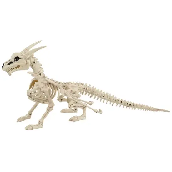 Seasons USA Skeleton Dragon Prop Halloween Decoration -  13 in x 22 in x 8 in - Off-White image {2}