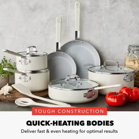 Bobby Flay 12pc Ceramic Nonstick Aluminum Cookware Set image {3}