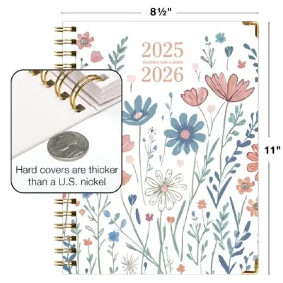 Global Printed Products Hardcover AY 2025-2026 Fashion Planner - 8.5"x11" (Colorful Botanicals) image {4}