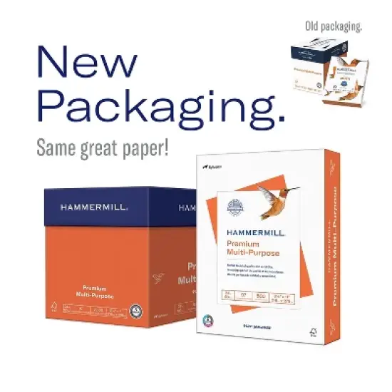 Hammermill Premium Multipurpose Paper 20-lb. 8-1/2 x 11 White 2500/Carton 105910 image {1}