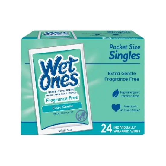 Wet Ones Sensitive Hand Wipes - Unscented - 24ct image {1}