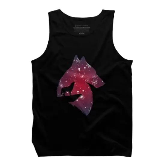Men's Design By Humans Funny Christmas wolf with snowfall outfit adults baby kids T-Shi By NekoShop Tank Top image {4}