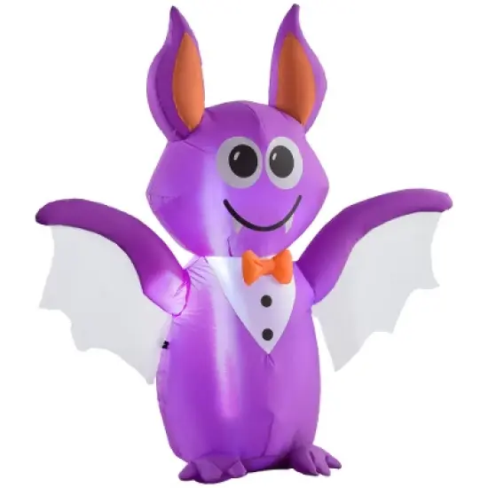 ACEPANO 48.50 in. H Halloween Inflatable Outdoor Bat Decoration For Garden, Lawn, Party & Festival-Purple image {3}