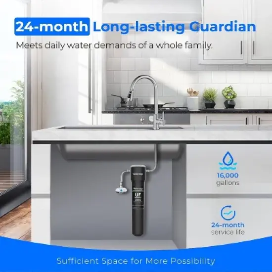 Waterdrop 15UA-UF Ultra Filtration Under Sink Water Filter Direct Connect to Kitchen Faucet image {5}