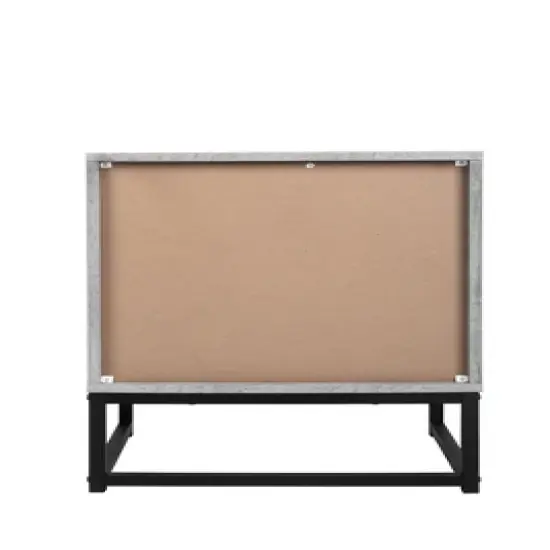 Adams 2 Drawers Cement Nightstand With Storage - The Pop Maison image {9}