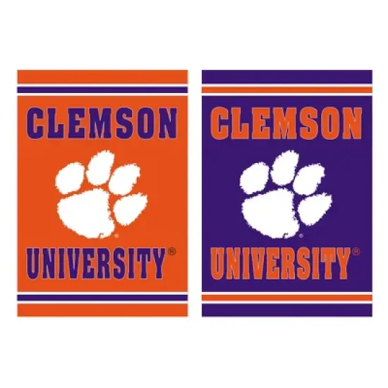 Embossed Suede Flag, House Size, Clemson University image {1}