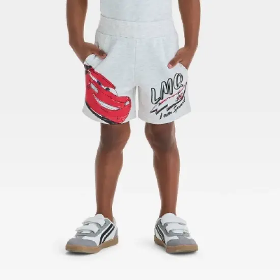 Toddler Boys' 2pc Disney Cars Lightning McQueen Top & Shorts Set - Gray image {3}
