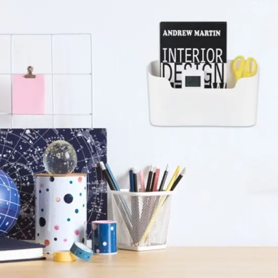 Unique Bargains Large Capacity Adhesive Wall No Drilling Magazine File Holders image {2}