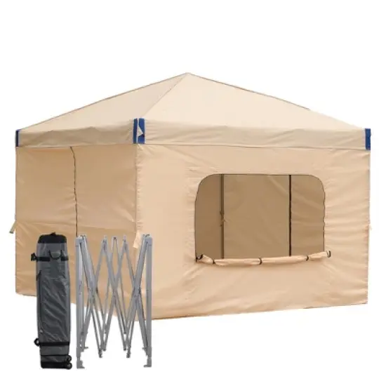 Aoodor Pop Up Canopy Tent with Removable Mesh Window Sidewalls, Portable Instant Shade Canopy with Roller Bag image {9}