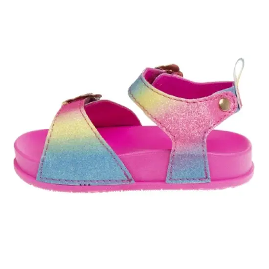 Laura Ashley Girls Buckle Hook and Loop Footbed Sandals (Toddler Sizes) image {1}