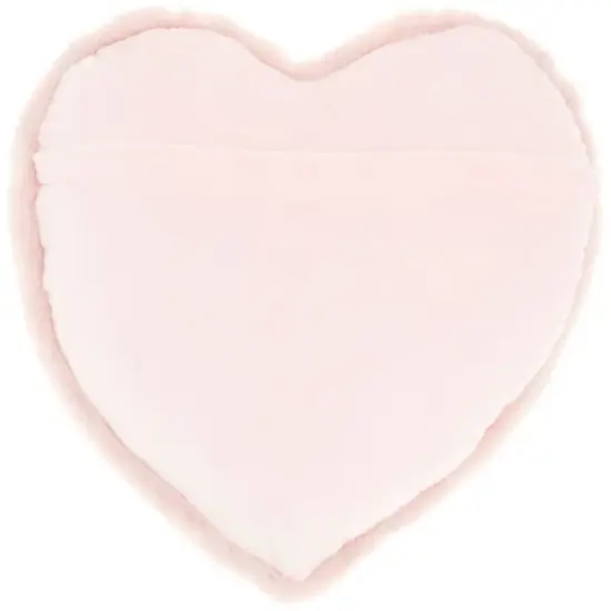 Rabbit Faux Fur Heart Throw Pillow Blush - Mina Victory image {4}