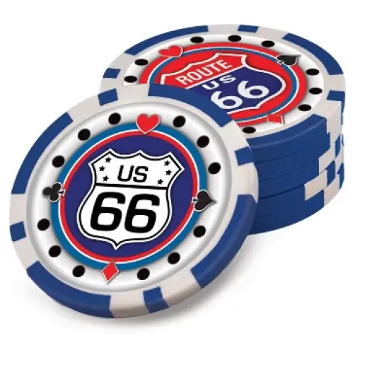 MasterPieces Casino Style 300 Piece Poker Chip Set - Route 66 Theme image {3}