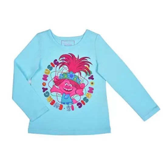 Trolls Girl's 2-Pack Music Is Energy Poppy Long Sleeve Graphic Tee and Legging Pant Set for Toddler image {4}