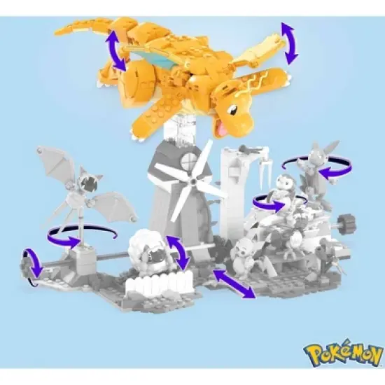MEGA Pokemon Dragonite Figure with Motion Building Set (388 pc) image {4}