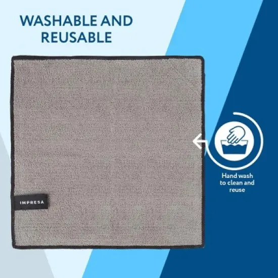 Impresa 4 Pack Magnetic Cleaning Cloth Dry Erasers for White Boards - Extra Strong Magnet - 10'' X 10'' image {4}