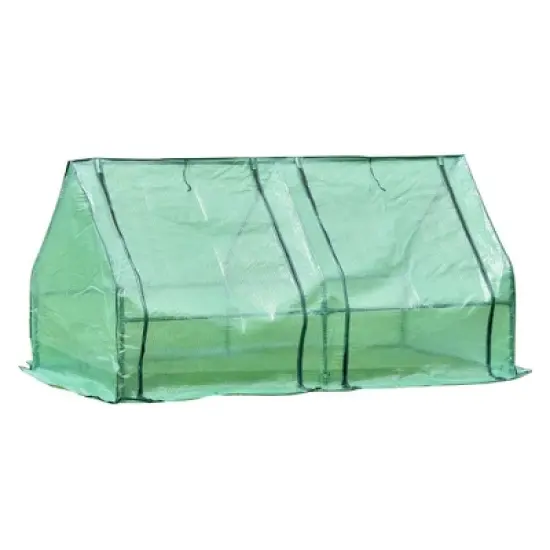 Aoodor 6' x 3 ' x 3' Portable Mini Greenhouse PE Cover 2 Zipper Door image {8}
